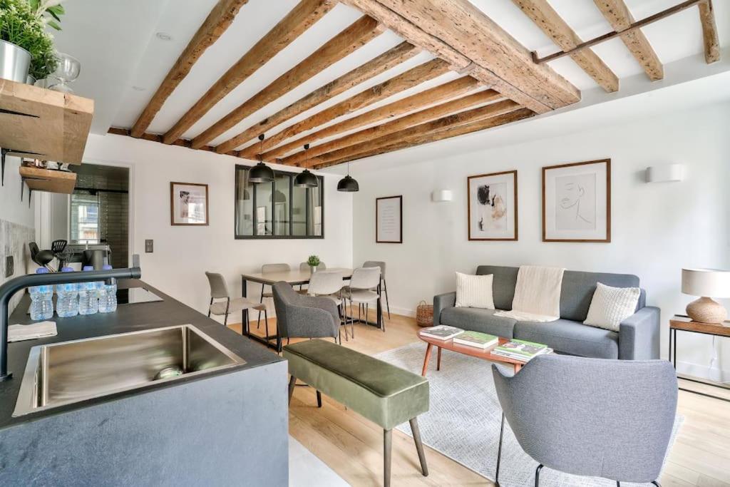 Magnifique Appartement Pour 6 - Montorgueil Paris Exteriör bild